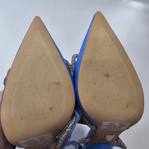 Jeffrey Campbell X REVOLVE Apresdouze Heel in Baby Blue Satin Silver - Picture 5 of 8